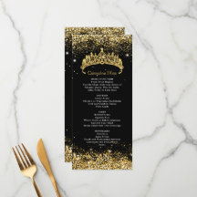 Confetti Quinceanera Tiara Dourada