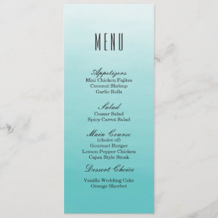 Menu congelado do comensal de casamento de Ombre