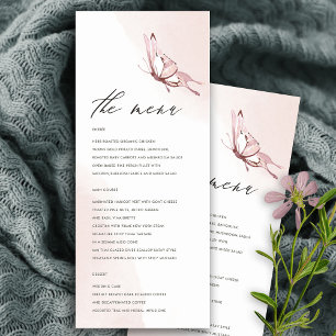 MENU COR DE MADEIRA ELEGANTE DE COR DE ÁGUA BRUTA