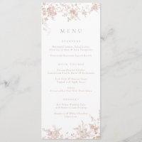 Menu Cor-de-rosa do embaçamento botânico da vinhet