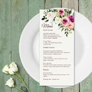 Menu Cor-de-rosa-rosa com quadro flexível elegante Pêss