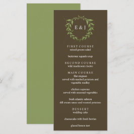 Menu Coroa Botânica Casamento Tom Terroso