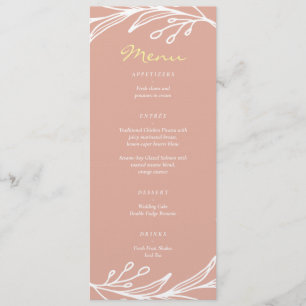 Menu Coroa cor-de-rosa, dupla felicidade do casamento c