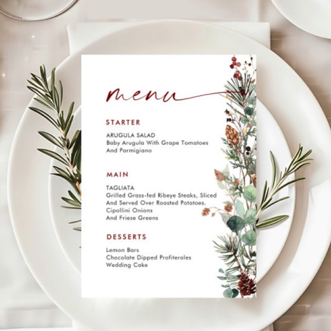 Menu Coroa de Arco Vermelho Caprichoso de Natal Festa d (Criador carregado)