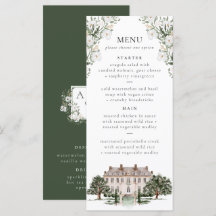 Menu Countryside Manor Weding