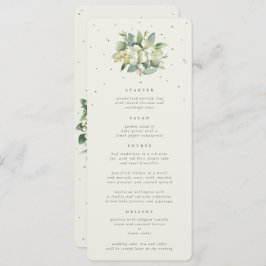 Menu Cream Snowberry+Eucalyptus 4 Course Wedding Flat