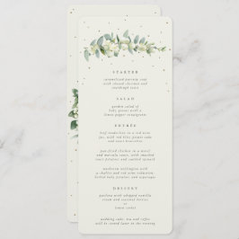 Menu Cream Snowberry+Eucalyptus 4 Course Wedding Flat