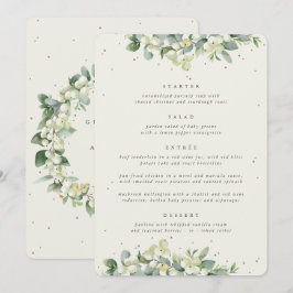 Menu Creme Snowberry + Eucalipto Casamento de 4 Pratos
