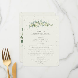 Menu Creme Snowberry + Eucalipto Casamento de 4 Pratos