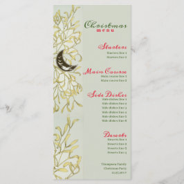 Menu Crescent Moon Mistletooe Janto de Natal Festivo