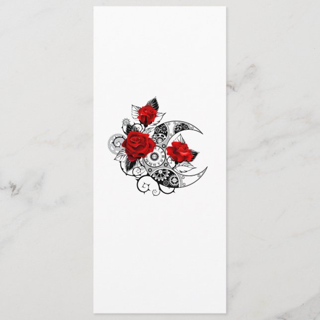 Menu Crescente Mecânico com Rosas vermelhas (Frente)