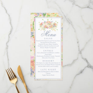 Menu Crest. Fabrito de Watercolor Floral