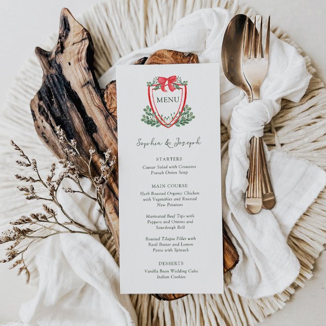 Menu Crest Natal | Casamento de férias (Criador carregado)