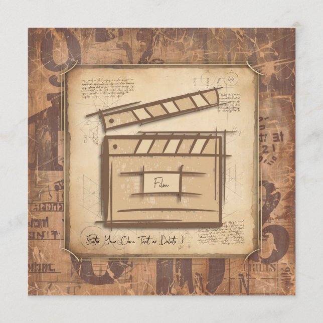 Menu Criador de filmes, ator, diretor de cinema, ideia  (Frente)