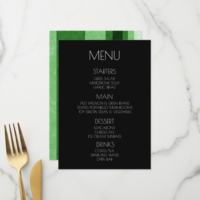 Menu Crie o seu - faixas retrorreflectoras verdes (Frente/Verso In Situ)