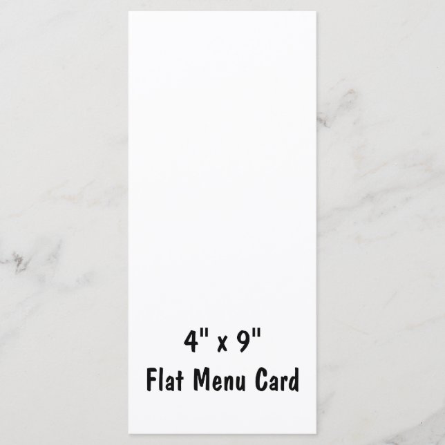 Menu Crie seu Flat Personalizado 4" x 9" (Frente)