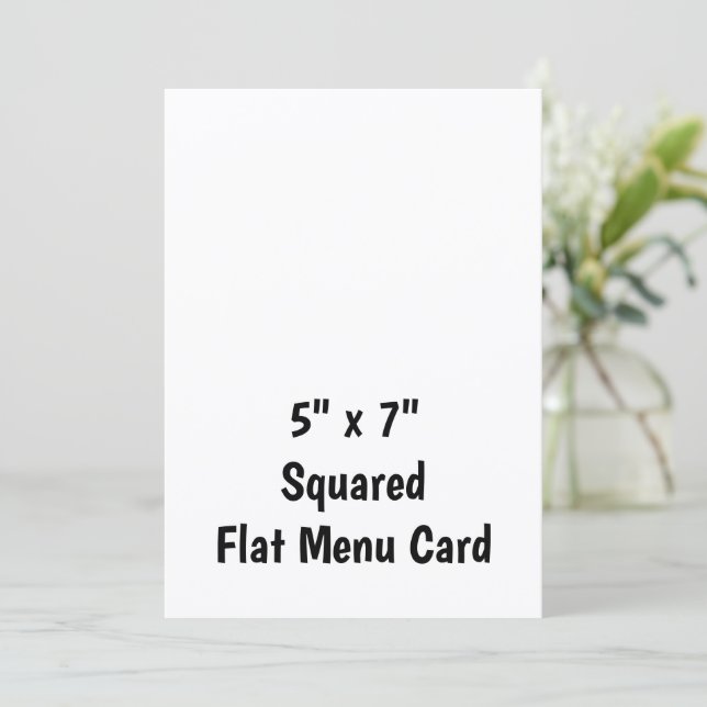 Menu Crie Seu Plano Retangular de 5" x 7" Personalizado (Em pé/Frente)