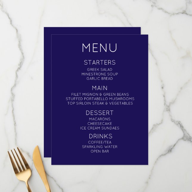 Menu Crie Seu Próprio Cardápio Personalizado (Frente/Verso In Situ)