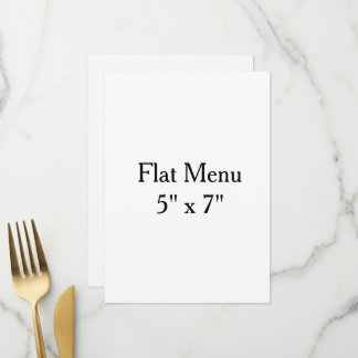 Menu Crie seu próprio cardápio plano personalizado de 5