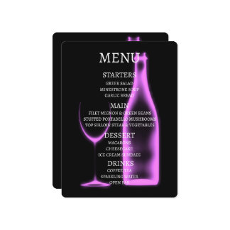 Menu Crie Seu Próprio Copo de Vinho e Garrafa com Raio-