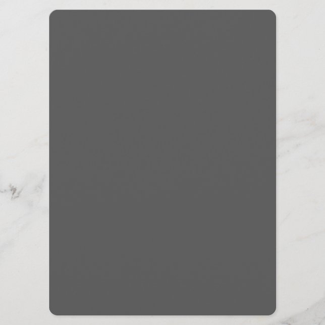 Menu Crie seu próprio design personalizado cinza escuro (Frente)