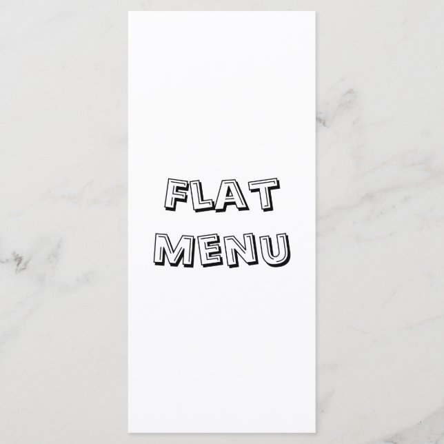 Menu Crie seu próprio Flat Simples de 4" x 9" (Frente)