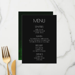 Menu Crie seu próprio - Preto Escuro e Verde Distante