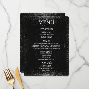 Menu Crie seu próprio Preto Pontilhado Personalizado