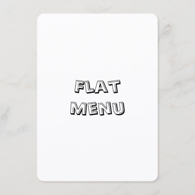 Menu Crie seu próprio simples 4.5" x 6.25" arredondado  (Frente)