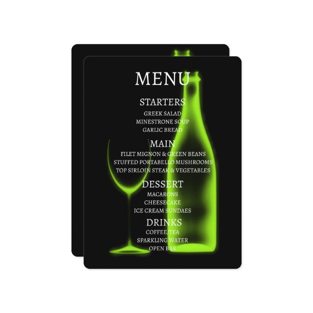 Menu Crie Seu Vidro E Garrafa De Raios X (Frente/Verso In Situ)