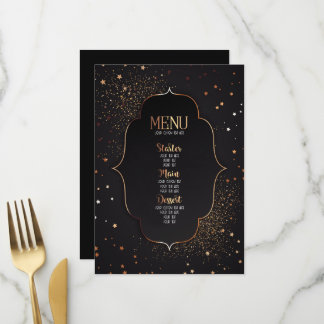 Menu Crie Suas Próprias Estrelas Art Déco Personalizada