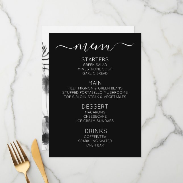 Menu Crie suas próprias flores silvestres em raio-x pre (Frente/Verso In Situ)