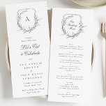 Menu crista clássico clássico do monograma Nosso Casame<br><div class="desc">parte da grande coleção</div>