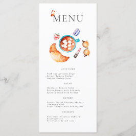 Menu Croissant de Boulangerie Rosa Francesa e Café