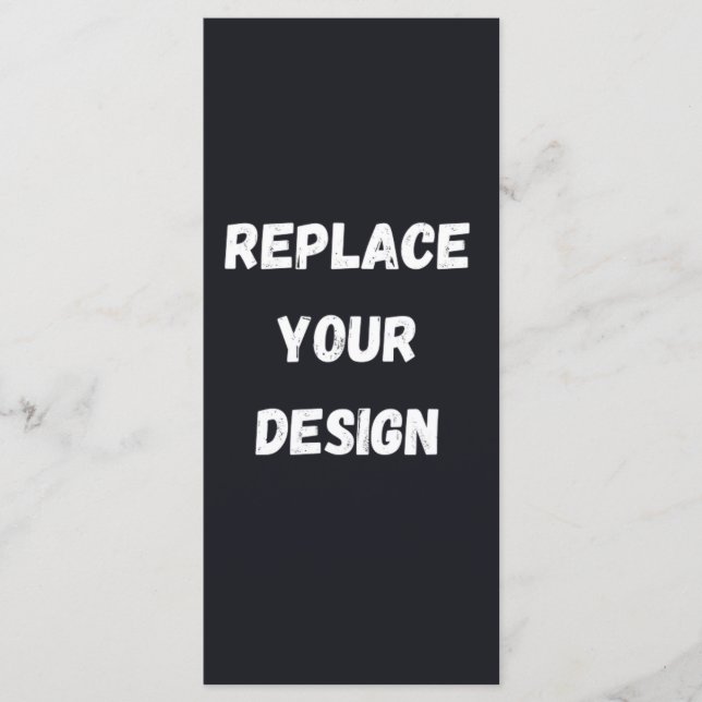 Menu Custom black simple Design Add Photo or Text (Frente)