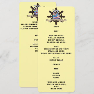 Menu Custom Cartoon Sailor Nautical Ship Wheel ver. 2