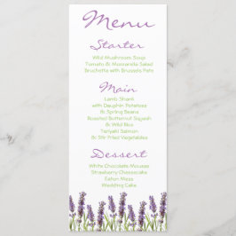 Menu da lavanda