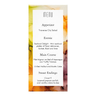 Menu da tinta da fantasia da queda