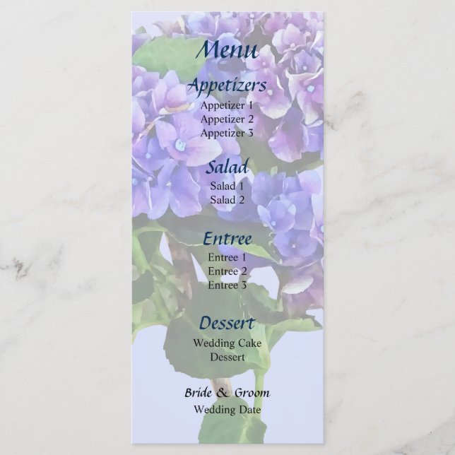 Menu Dacil Azul Hydrangea (Frente)