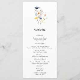 Menu Dacil Floral Wildflower Wedding
