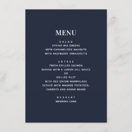 Menu Dahlias. Casamento floral de marinho. Flores azuis