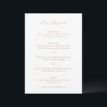 Menu Daria Taupe Modern Wedding<br><div class="desc">Menu moderno de casamento com o título e o monograma num roteiro elegante.</div>