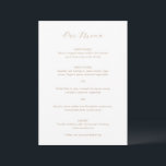 Menu Daria Taupe Modern Wedding<br><div class="desc">Menu moderno de casamento com o título e o monograma num roteiro elegante.</div>