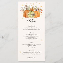 Menu de Ação de Graças de Modern Fall Pumpkins
