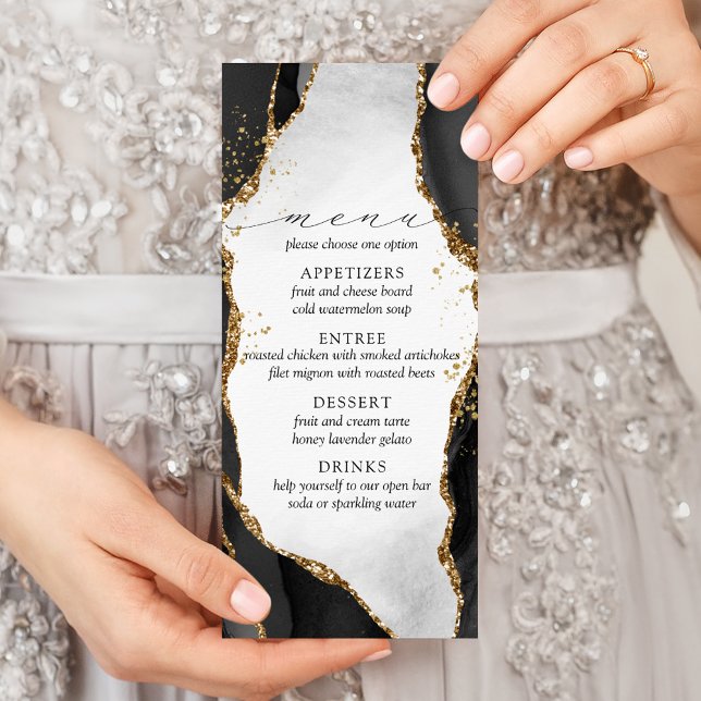 Menu de Agitação de Cinza, Dourada e Preta (Criador carregado)