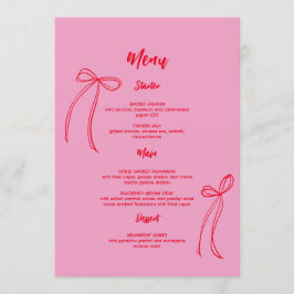Menu de Aniversário do Arco Vermelho Rosa Moderno
