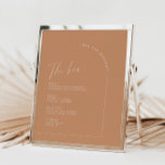 Menu de Bar de Casamento da Caligrafia Minimalista<br><div class="desc">Projetado para coordenar com a Coleção de Convite Caseiro "Arches Minimalistas". Para alterar os detalhes, clique em "Detalhes". Para mover o texto ou alterar o tamanho, a fonte ou a cor, clique em "Editar usando a Ferramenta de Design". Visualize o link de coleção nesta página para ver todos os itens...</div>