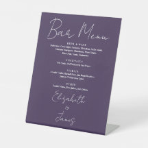 Menu de Bar de Script Minimalista Elegante