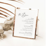 Menu de Bar Mínimo Preto e Branco<br><div class="desc">Projetado para coordenar com a Coleção de Convite Caseiro "Puro". Para alterar os detalhes, clique em "Detalhes". Para mover o texto ou alterar o tamanho, a fonte ou a cor, clique em "Editar usando a Ferramenta de Design". Visualize o link de coleção nesta página para ver todos os itens correspondentes...</div>