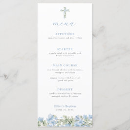 Menu de Batismo Floral Azul para Criptografia